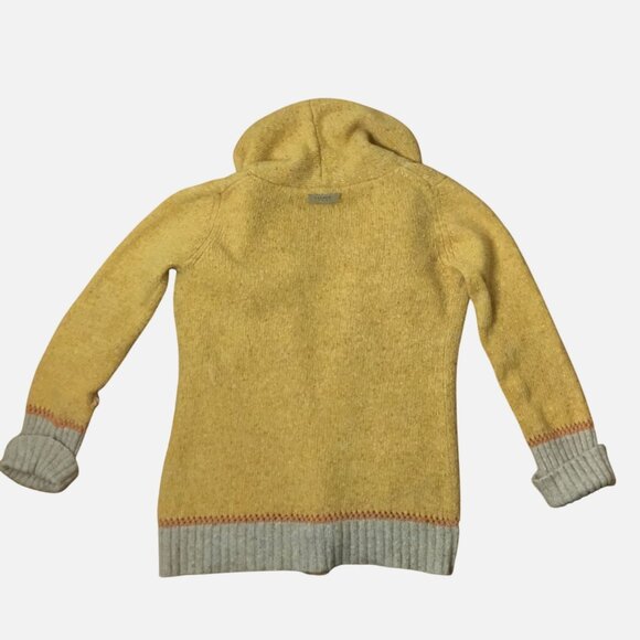 VTG ESCADA SPORT Wool Mohair Shawl Collar Cardigan M Mustard Artsy Boho Luxury - Picture 2 of 8